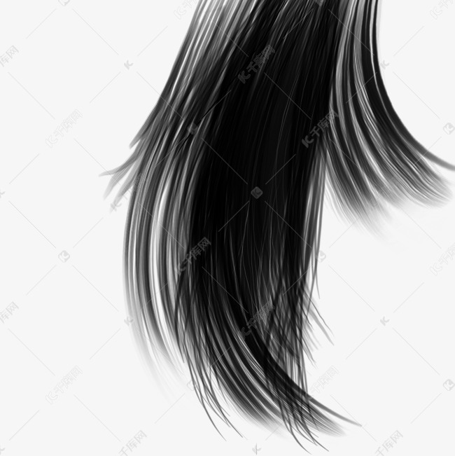 黑发长发发丝头发