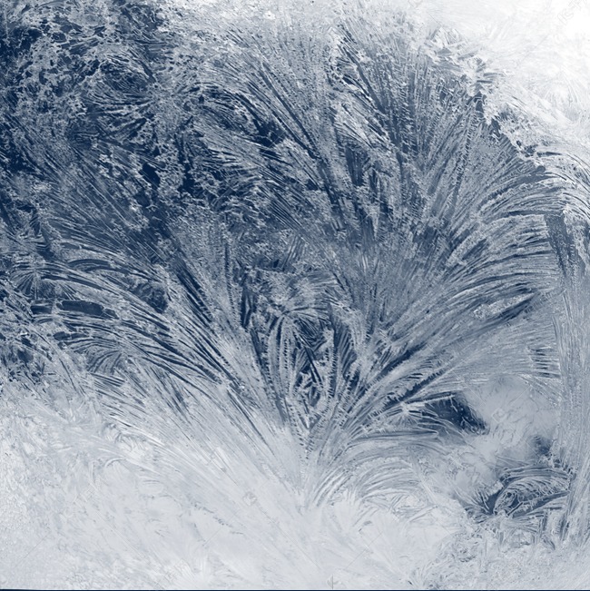 冬天冷冻冰凌冰花结冰结晶