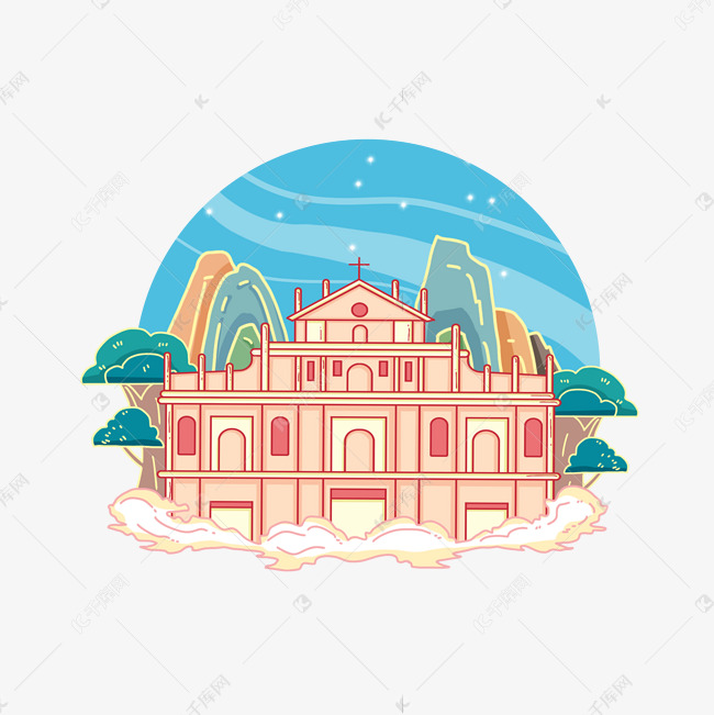 澳门建筑大三巴牌坊