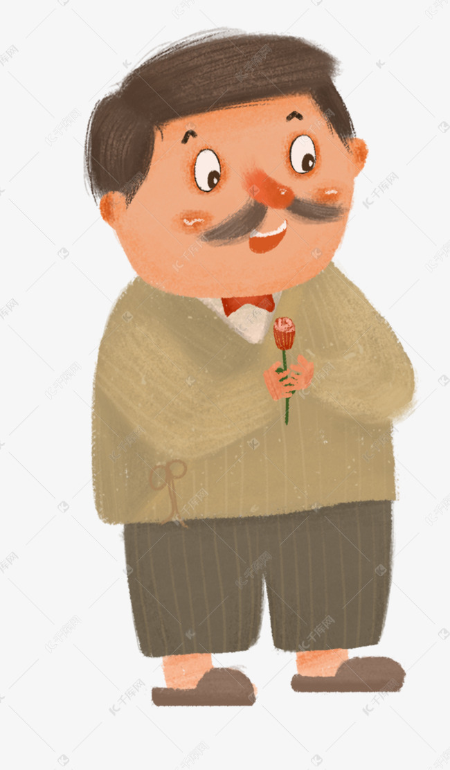 男人送花