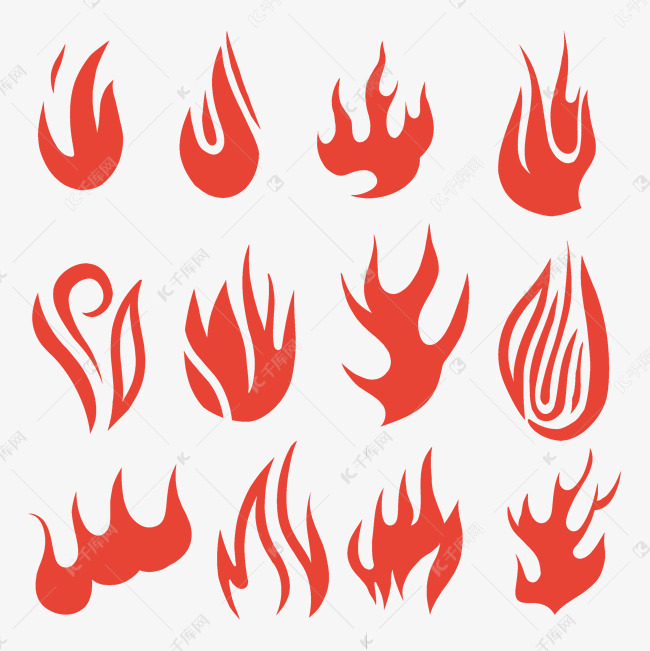 中国风传统古典火纹火焰火中式花