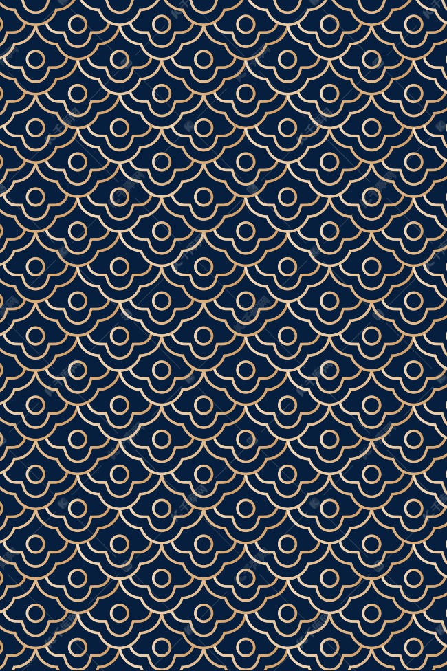 祥云日式底纹鱼鳞底纹