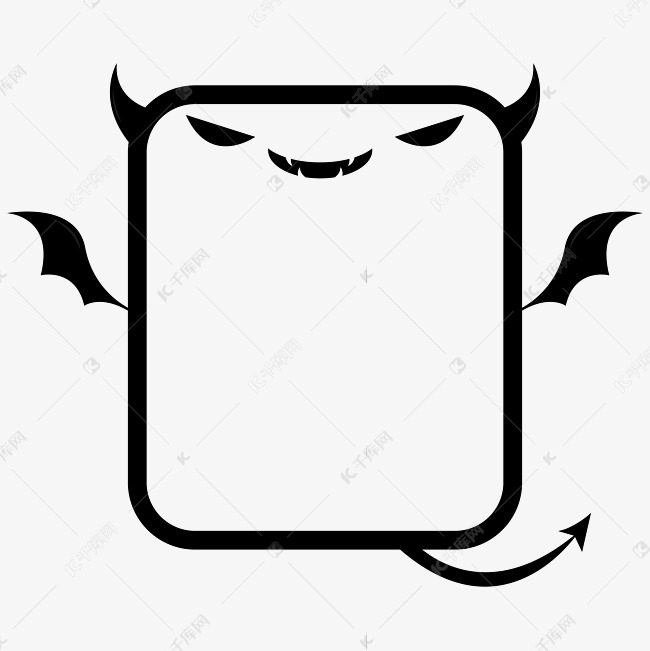 万圣节新媒体小恶魔边框