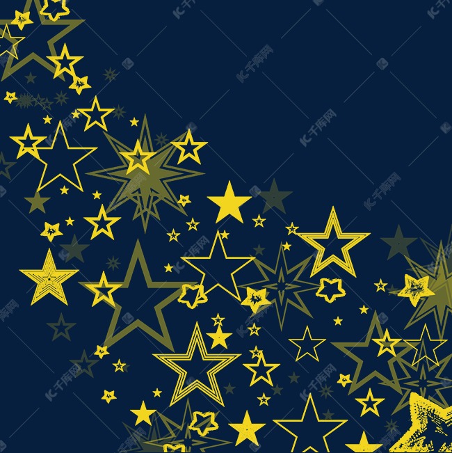 飞散的金色星星底纹素材图片免费下载-千库网