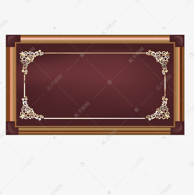 古代牌匾复古边框标题框