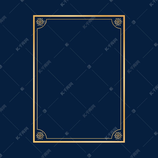 中式金色边框文本框素材图片免费下载-千库网