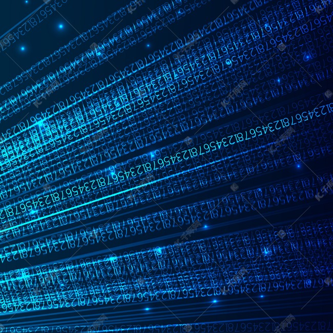 蓝色科技感数据流素材图片免费下载-千库网