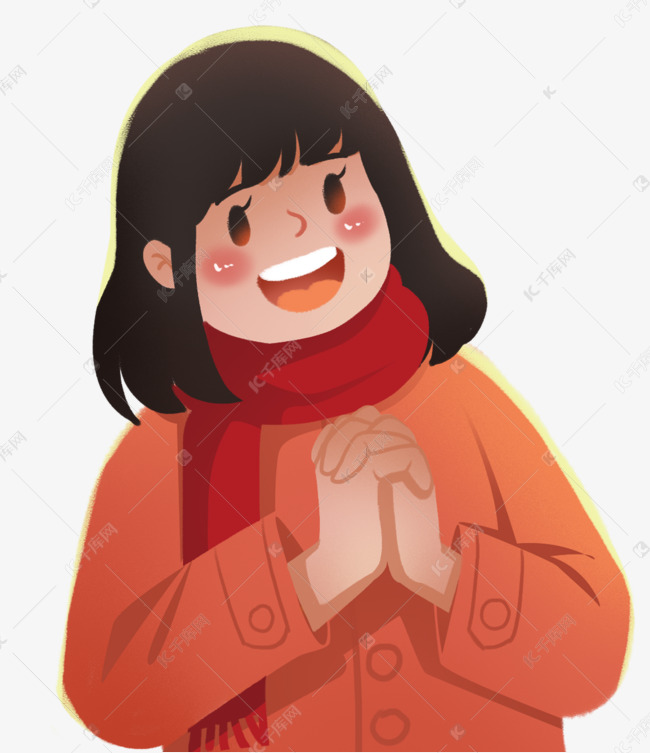 新年女孩拜年