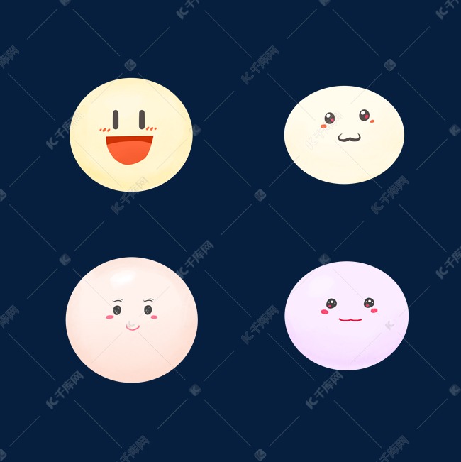 元宵节拟人表情汤圆套图