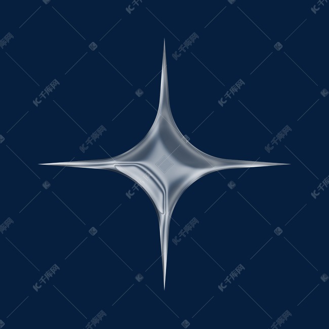 透明立体玻璃质感星星四角星素材图片免费下载 高清装饰图案psd 千库网 图片编号