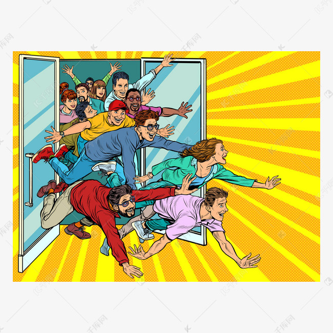 人山人海,打折.踩踏的危险,很