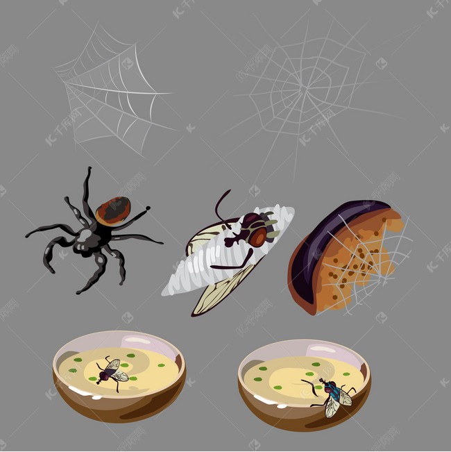 苍蝇 蜘蛛 腐烂的食物和昆虫素材图片免费下载 高清卡通手绘psd 千库网 图片编号 苍蝇 蜘蛛 腐烂的食物和昆虫素材图片免费下载 高清卡通手绘psd 千库网 图片编号