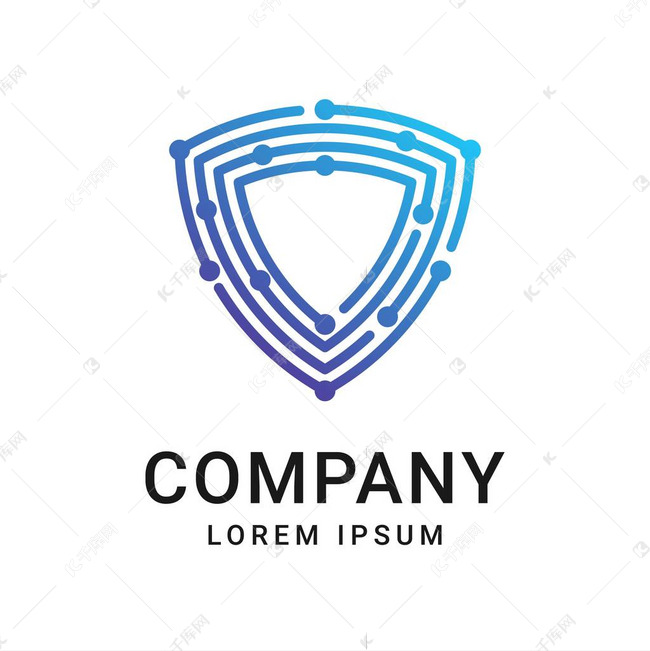 Shield security logo design vector. Security guard symbol icon.素材图片免费下载-千库网