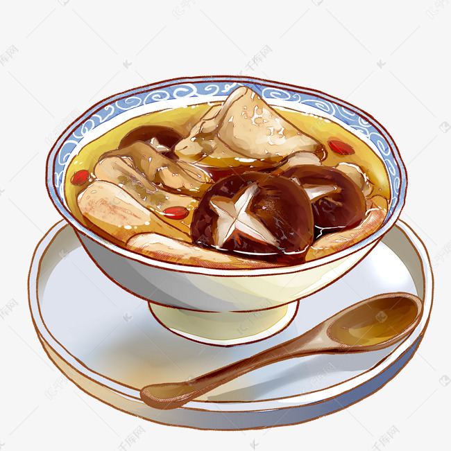 秋天养生食物食补鸡汤人参花胶鸡素材图片免费下载 高清装饰图案psd 千库网 图片编号