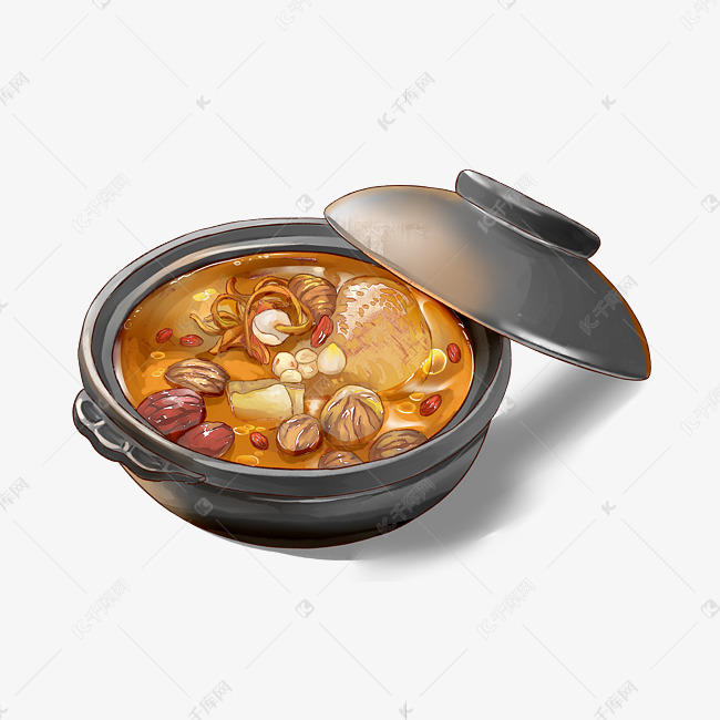 秋天养生食物食补鸡汤人参花胶鸡素材图片免费下载 高清装饰图案psd 千库网 图片编号
