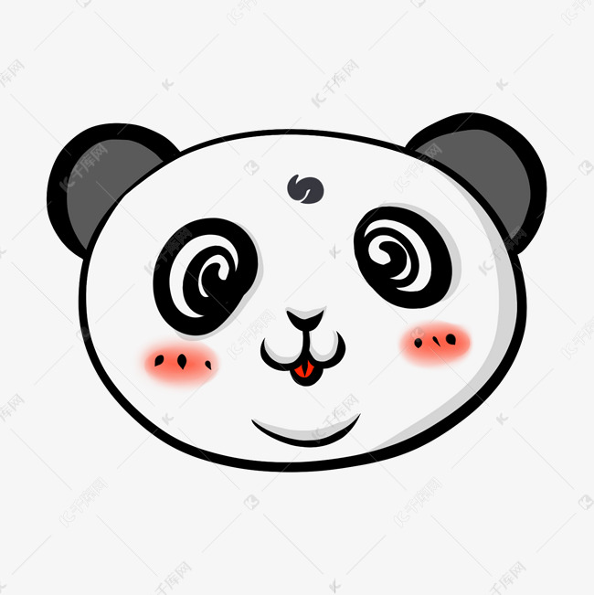 可爱吐舌头熊猫头像