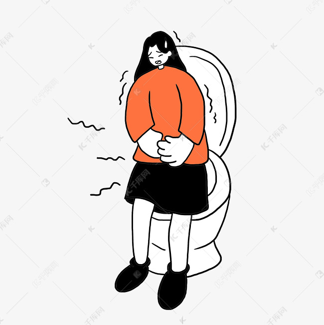 女士腹泻马桶痛苦