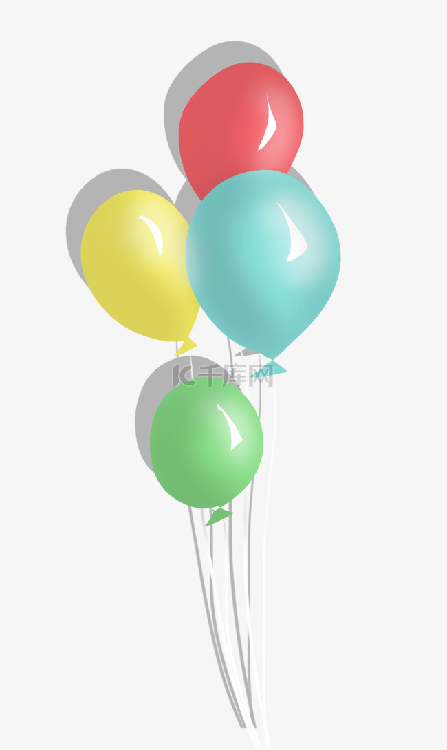 儿童节气球彩色卡通PNG