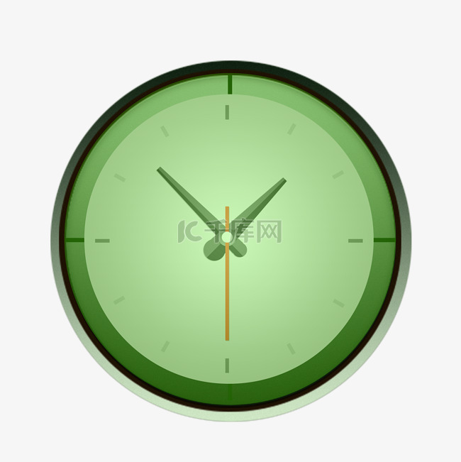 绿色的旋转钟表插画