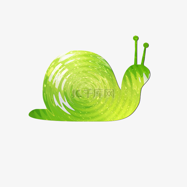 绿色清新炫光蜗牛
