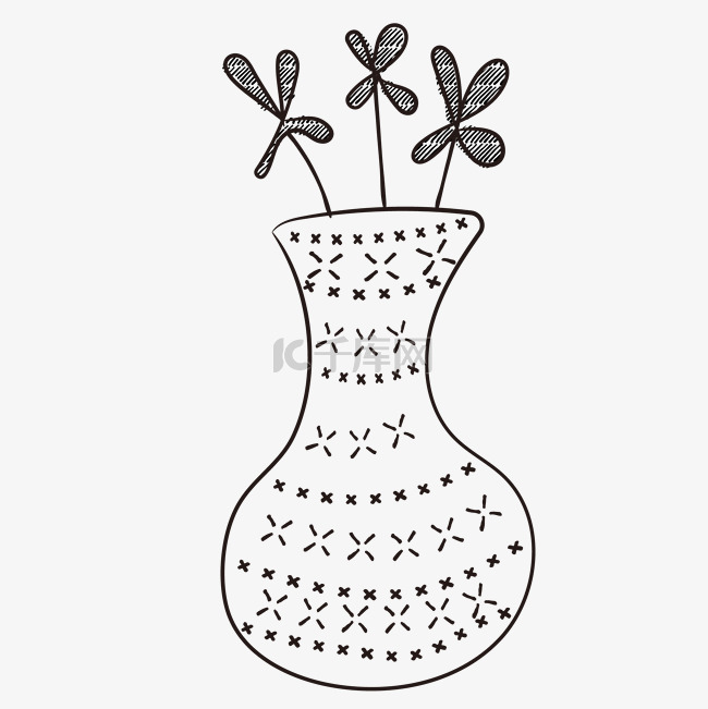  白色的花瓶植物 