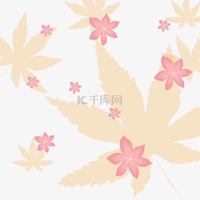 春季漂浮花朵春暖花开