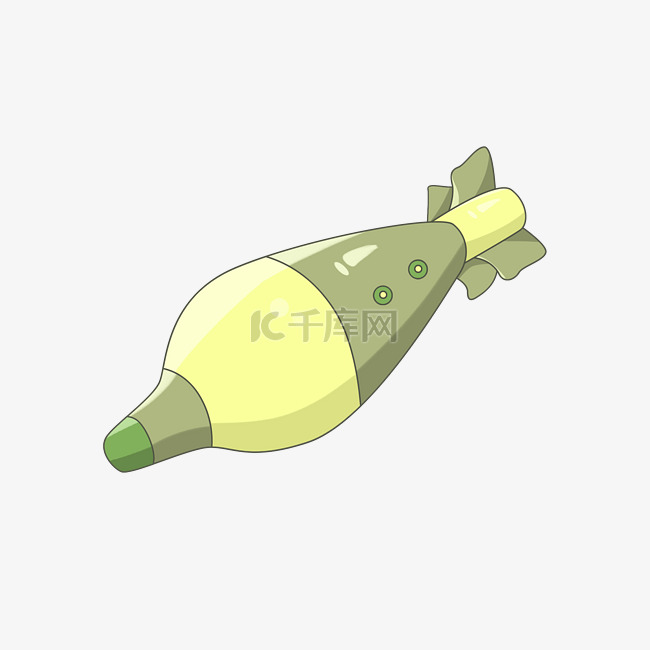 一颗火箭型手榴弹插画