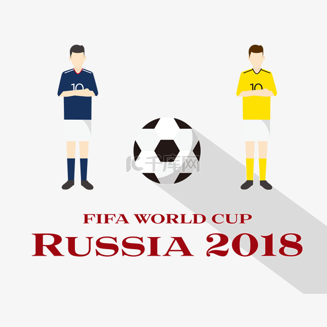 俄罗斯世界杯多彩卡通手绘俄罗斯