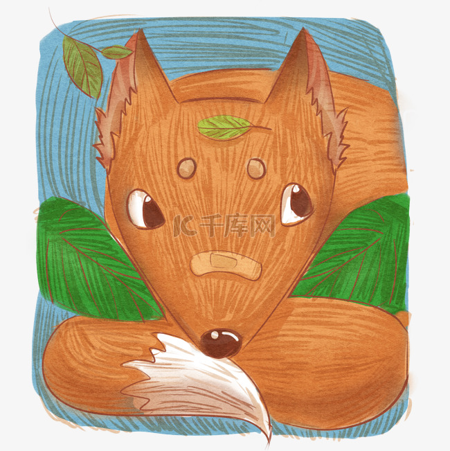 质感个性动物插画狐狸