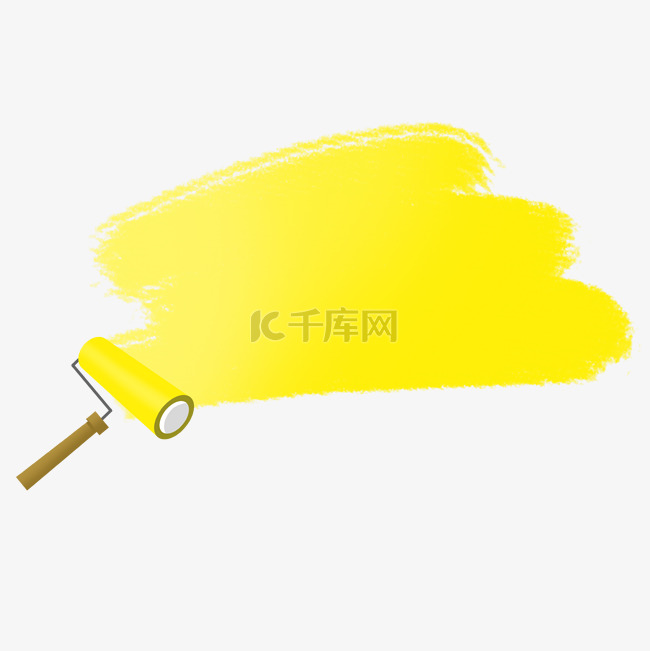 黄色的油漆框插画边框文字框