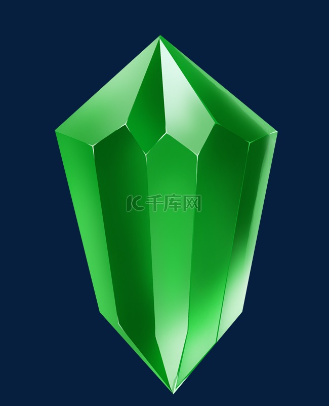 绿色几何钻石插画
