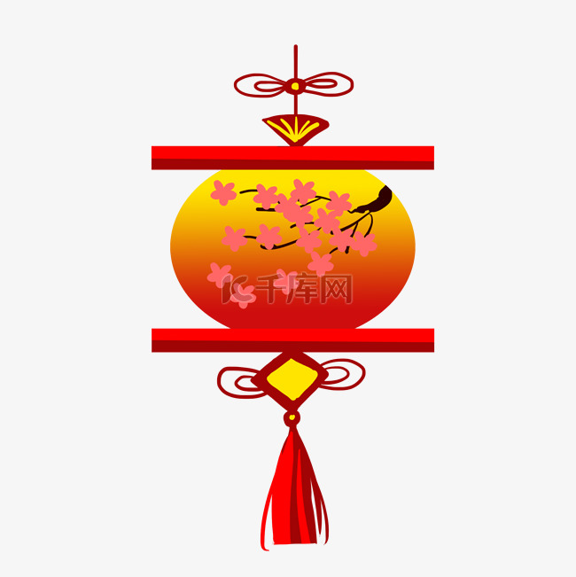 红色喜庆中国风灯笼挂件