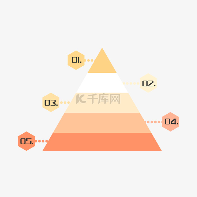 金字塔图表装饰插画