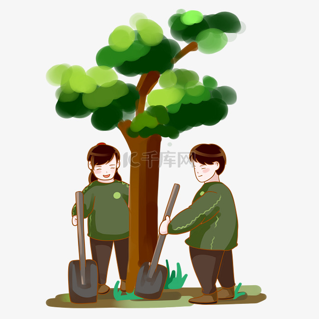 植树节青年志愿者环保活动种树P