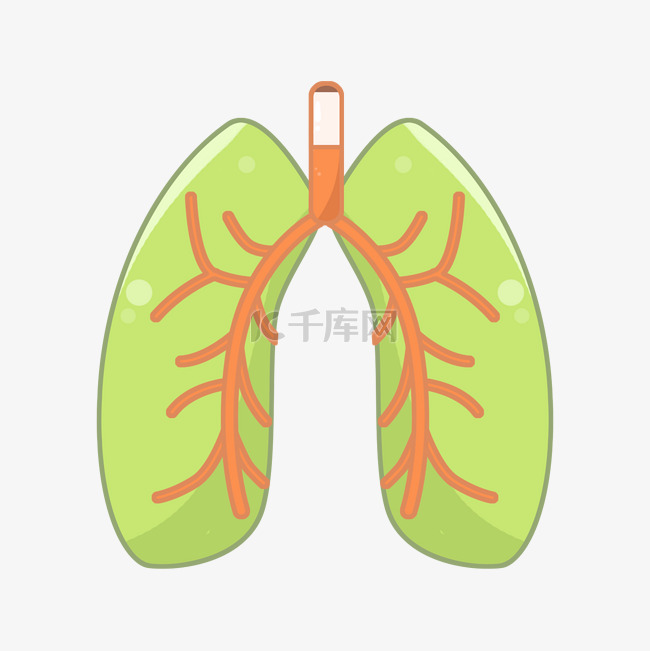 关注肺健康公益插画