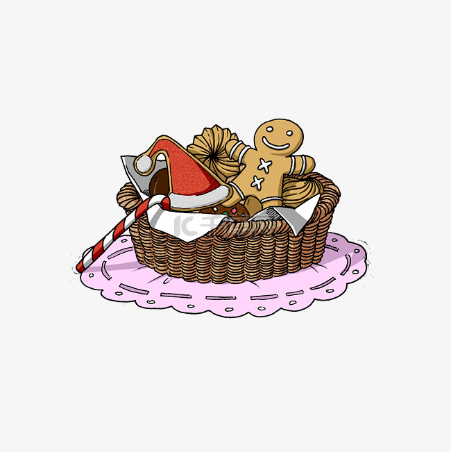 卡通圣诞节感恩节食物姜饼