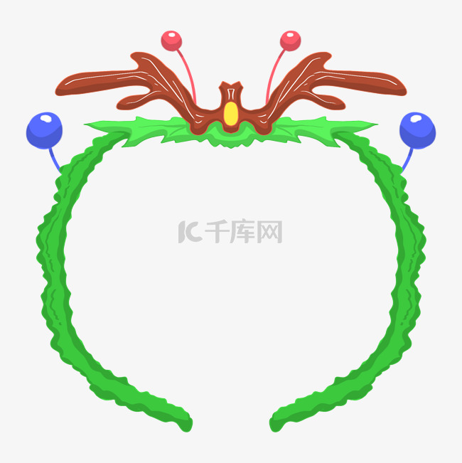 绿色圆形边框