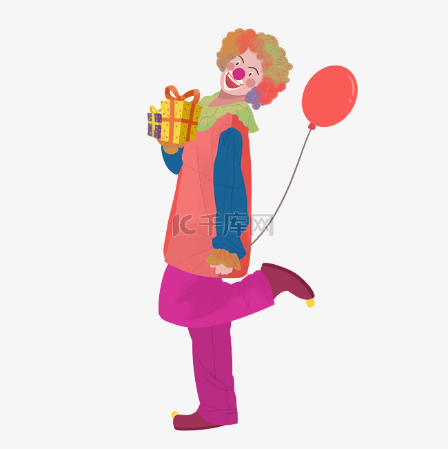 小丑愚人节气球4月1日马戏团PNG