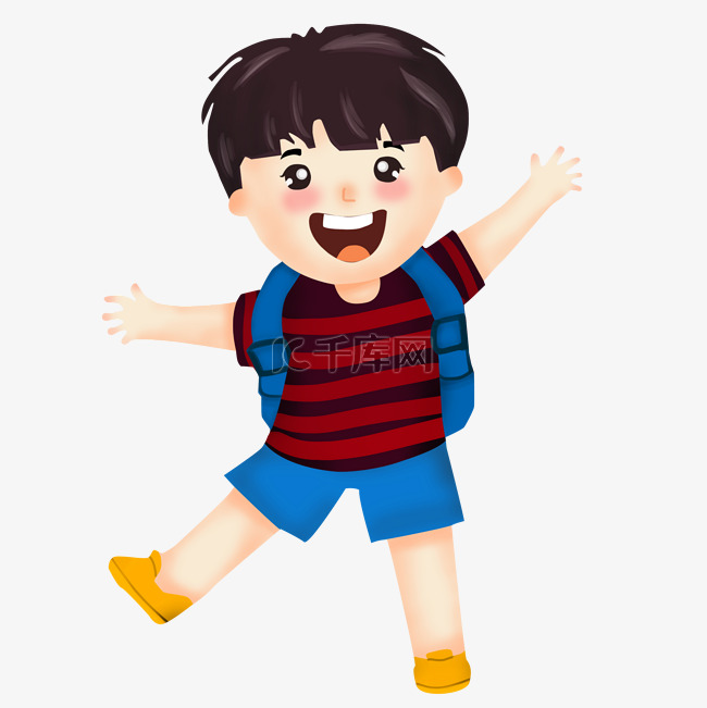 卡通人物男孩儿童幼儿小学生插画