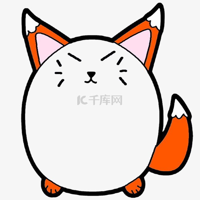 狐狸边框卡通插画