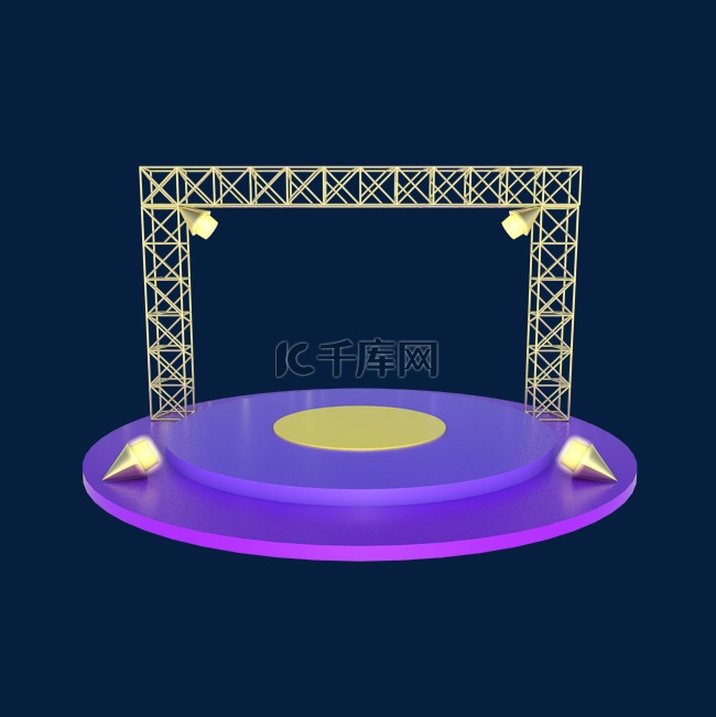 C4D立体几何舞台背景装饰