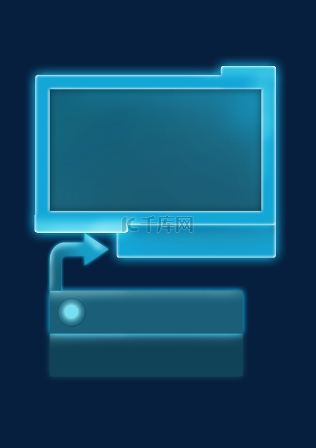蓝色未来科技感字框