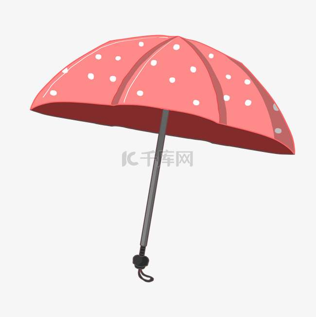 红色的旅行雨伞插画