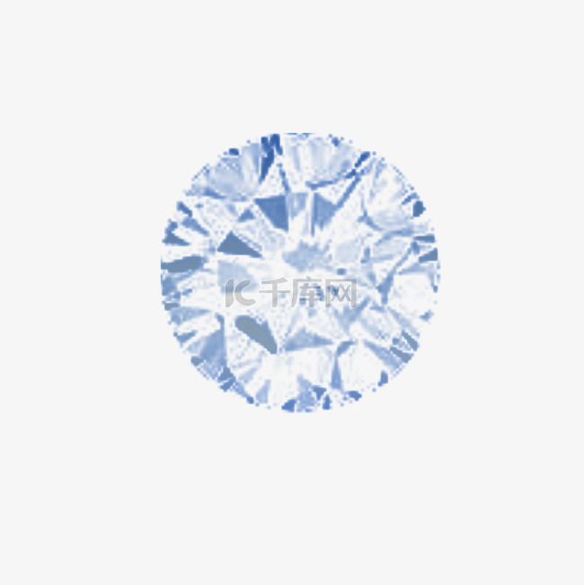 浅蓝色圆形钻石闪亮彩色元素