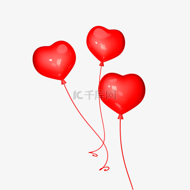 心形红色漂浮浪漫气球