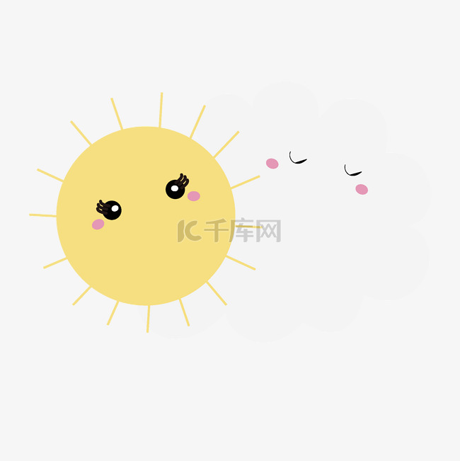 卡通黄色的太阳免抠图