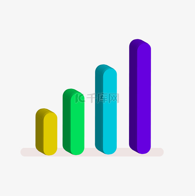 彩色圆柱统计图
