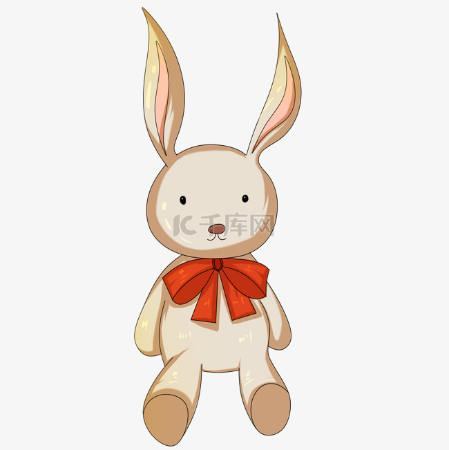 兔子玩具手绘插画