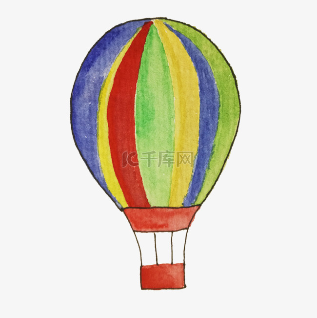 彩色的热气球插画