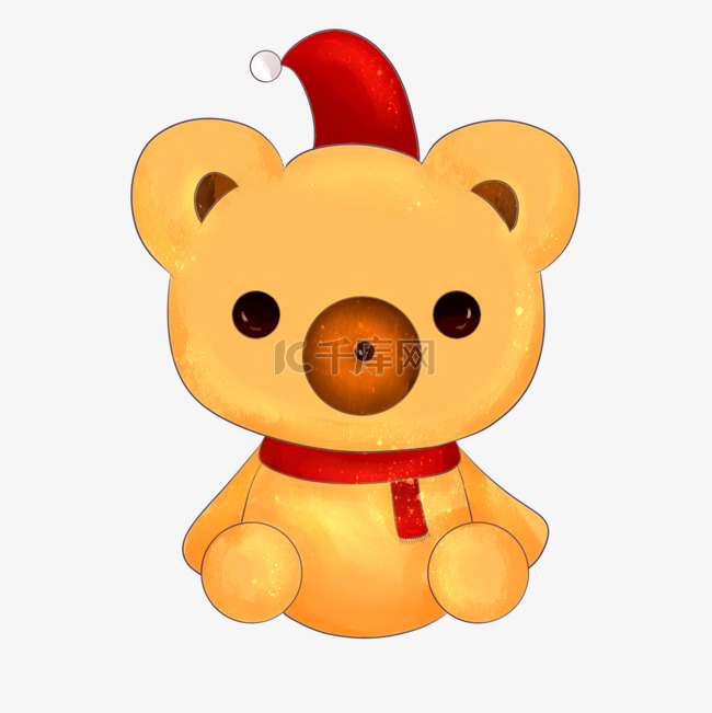 圣诞节可爱小熊插画